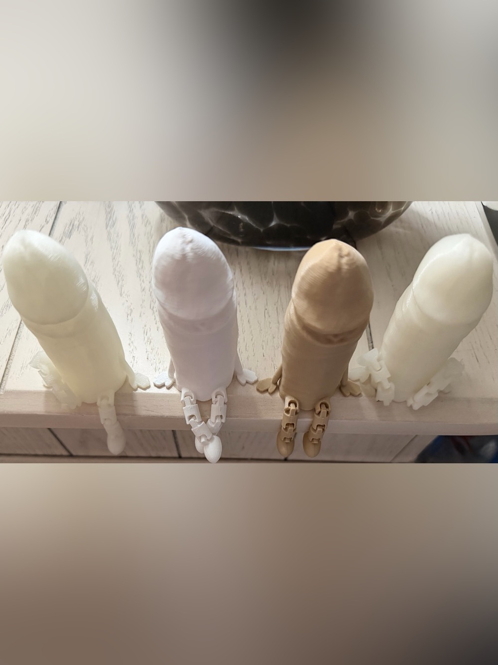 Poseable Penis Figure 3D Printed | Articulated Desk Buddy | Color Choice - Picture 5 of 9